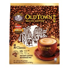 OLDTOWN WHITE COFFEE 舊街場白咖啡 經典風味咖啡沖泡包, 38g, 15條, 1袋