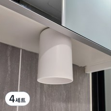 라인스미스 자석부착식 세면대 거꾸로 양치 컵 + 자석 세트, 화이트, 4세트