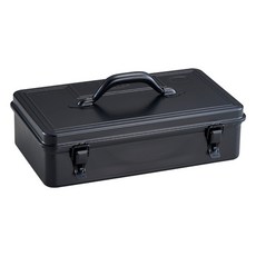 TOYO STEEL 東洋鋼鐵 日本方型提把式鋼製單層收納工具箱 TB-362 黑色, 1個