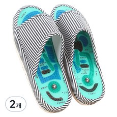 마메 지압슬리퍼, 2개, 그레이