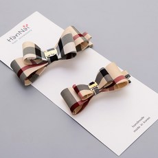 HANNAL RIBON 格紋髮夾 大+小