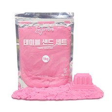 플레이토이즈 촉촉이 모래, 핑크, 1kg, 1개