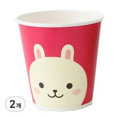 황씨네도시락 캐릭터 종이컵 토끼, 50개입, 2개