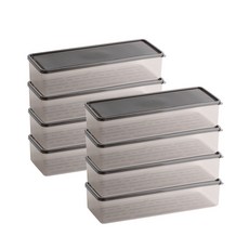 비트리 부드럽게 휘어지는 냉동실정리용기, 8개, 2.1L