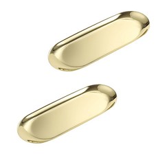 진리 모던 타원형 심플 트레이 2p, 골드