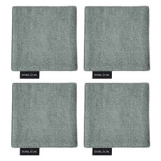 보울보울 코튼 볼볼모던 사각 코스터, 그린, 4개