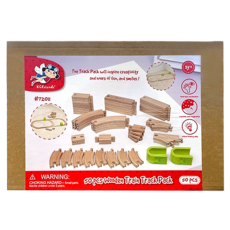 KCFriends 木製火車軌道組 50枚, 1組, 木頭色