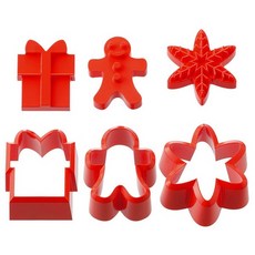 KAI 貝印 聖誕餅乾壓模3個組 13 x 17 x 3.4cm, 紅色, 1組