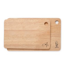 ACACIA 木製砧板 2入, 1套, 砧板架+砧板
