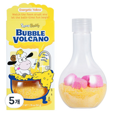 스노우버디 아동용 버블볼케이노 입욕제 에너제틱옐로우, 50g, 5개