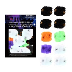 TUCO.B 萬聖節裝飾蜘蛛網, 混和色彩, 10個