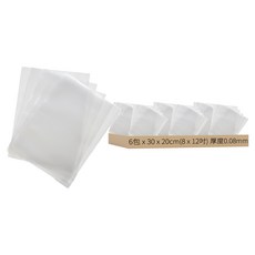 其他 PE塑膠袋 2.2kg, 30 x 20cm(8 x 12吋) 厚度0.08mm, 6包, 1包