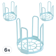 블럭마트 주방 다용도 그릇 정리대, 6개, 블루