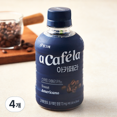 빙그레 아카페라 스위트 아메리카노, 240ml, 4개
