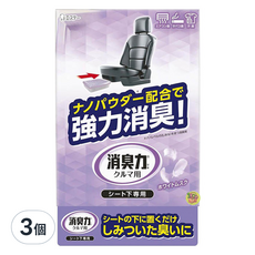 ST 雞仔牌 消臭力 車用消臭劑 車坐墊下用 白色麝香, 300g, 3個