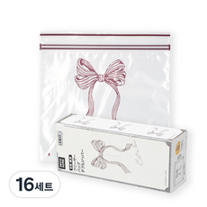 니토리 더블 지퍼백 레드 리본 S 44매, 소(S), 16세트