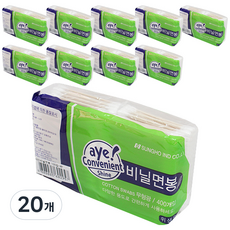 샤인 비닐면봉, 400개입, 20개