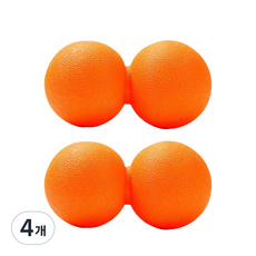 Minmin 彩色按摩雙球, 4個, 橘色