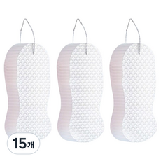 원이네 소프트 클렌징 때밀이 스펀지, 화이트, 1개입, 15개