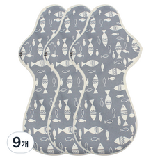 WIZLLY 布衛生棉 迷彩灰, 夜用以上, 1入, 9個