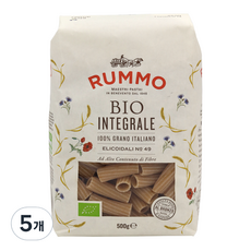 룸모 유기농 통밀 엘리코이달리 파스타, 500g, 5개
