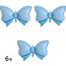 YUMS 派對用品 緞帶氣球, 6個, 藍色