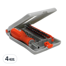 Monstool 精密螺絲起子 塑膠盒 + 專用握柄 + 26件批頭組, 4套