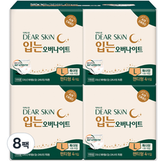 DEAR SKIN 透氣壓紋褲型夜用衛生棉, 特大型, 4片, 8包