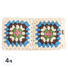 모던하우스 L 커버가 분리되는 크로쉐 눈 찜질팩 블루 10 x 20 cm, 4개