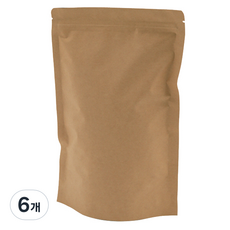 지퍼스탠드 양면 크라프트 지퍼백, 대(L), 20개입, 6개