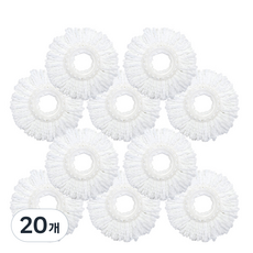 퀸마루 旋轉拖把專用白色拖布, 20個