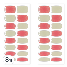 Bellancy 真實凝膠美甲貼 基本款美甲貼紙 16片, 冬季花朵, 8個