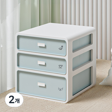 efactory Judy N Smarting 3層內衣襪子收納隔層整理盒, 2個, 藍色