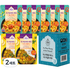 티아시아키친 게살 푸팟퐁 커리 170g 6p + 비프 마살라 커리 170g 2p 세트, 2세트