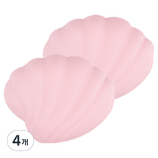 Gold Pang 貝殼造型便攜式矽膠藥盒 粉紅色, 4個