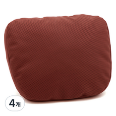 에이스피드 S급 가죽시리즈 차량용 목쿠션, 레드, 4개