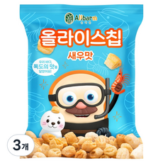 Allbarm 올라이스칩, 50g, 3개, 새우맛
