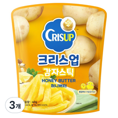 크리스업 감자스틱 허니버터, 40g, 3개