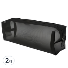 morning glory Bium 網眼筆袋 大型, 2個, 黑色