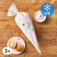 CAFÉ FRUIT 딸기크림 (냉동), 500g, 3개, 1개입