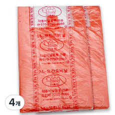 MOKANDO 超市塑膠袋 橘色 5號 100入, 4個