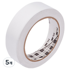 3M 地板標線膠帶 764 白色 25.4mm x 32.9m, 透明, 5個