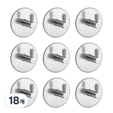 윈프라이스 스텐 벽걸이 싱글 후크 라운드 T형, 18개
