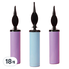 살림여왕 마카롱 풍선 손펌프, 랜덤색상, 18개