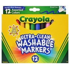 Crayola 繪兒樂 可水洗粗頭彩色筆, 12色, 1盒