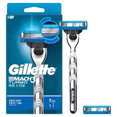 질레트 정품 마하3 터보 면도기 + 여분날 2p, 1개