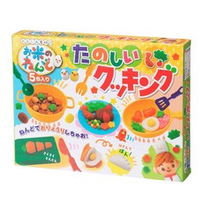 日本銀鳥 天然無毒米黏土 開心做菜組家家酒, 5色入, 1組