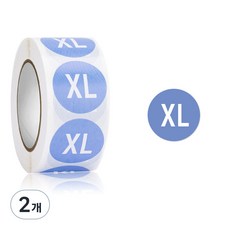 디블루 의류 사이즈 라벨스티커 XL, 500개입, 2개