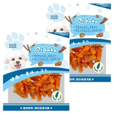 Qt baby 寵物肉乾分享包 香嫩地瓜雞肉捲 新鮮肉品製成 純手工低溫烘烤 低脂無負擔 適用於犬、貓, 100g, 2包