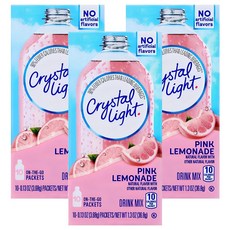 크리스탈라이트 핑크레몬에이드 분말, 3.68g, 10개입, 3개